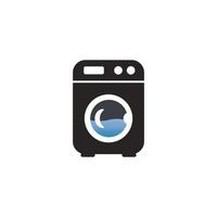 het wassen machine of wasserij icoon vector