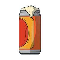 Open bier kan icoon vector