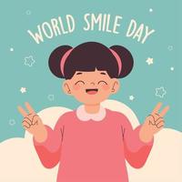 wereld glimlach dag, poster vector