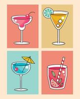 pictogrammen cocktails dranken vector