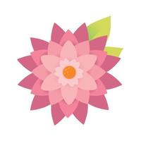 lotusbloem en blad vector