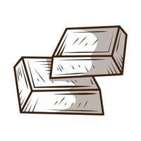 chocola bars vlak icoon vector