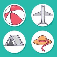 reis en reizen icoon verzameling vector