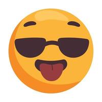 emoji met zonnebril vector