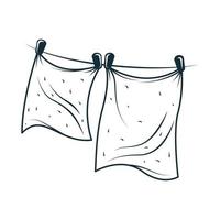 wasserij hangende kleren vector