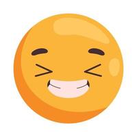 grappig glimlach emoji vector