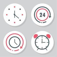 pictogrammen timer en klok vector