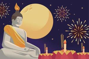 loy krathong festival Thailand vector