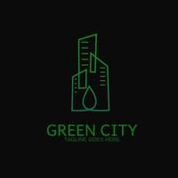 illustratie vector grafisch van logo sjabloon groen stad geschikt voor logo ecologie, bedrijf en andere