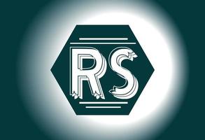 brief rs logo en icoon ontwerp sjabloon vector