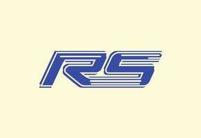 brief rs logo en icoon ontwerp sjabloon vector