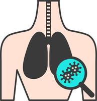 infectie virus icoon, schets stijl vector