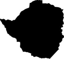 Afrika Zimbabwe kaart vector kaart.hand getrokken minimalisme stijl.
