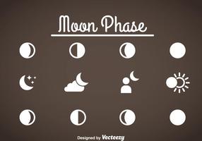 Maan Fase Pictogrammen Vector