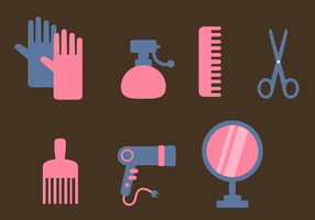 Gratis Hair Styling Elements Vector