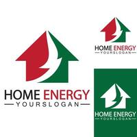 huis macht energie logo vector icoon symbool ontwerp illustratie