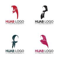 hijab logo vector ontwerpsjabloon