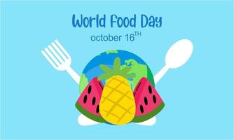 hand- getrokken wereld voedsel dag illustratie vector