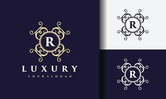 luxe abstract bloem logo vector