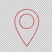 reizen kaart pin teken plaats vector icoon