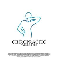 chiropractie logo ontwerp premium vector