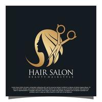 haar- salon logo ontwerp premie vector