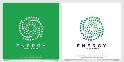 creatief energie logo ontwerp met uniek concept premie vector