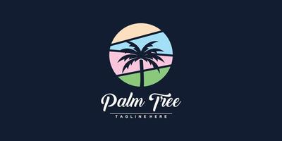 creatief palm boom icoon logo ontwerp premie vector