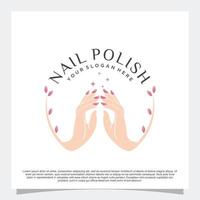 nagel Pools logo ontwerp met modern concept en creatief element premie vector