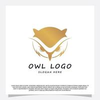 uil hoofd logo ontwerp premie vector