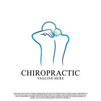 chiropractie logo ontwerp premium vector