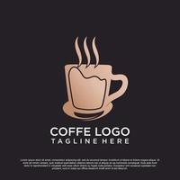 koffie logo ontwerp premie vector
