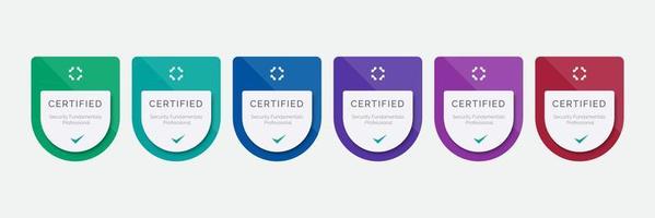 schild insigne ontwerp sjabloon. bedrijf zakelijke certificaat logo. vector illustratie infographic veiligheid modern.