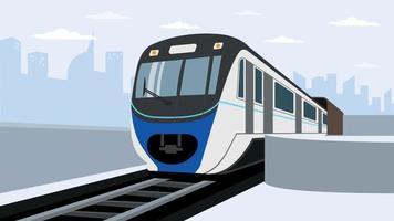 vector illustratie van massa snel vervoer trein