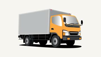 levering doos vrachtauto vector illustratie