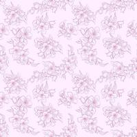 naadloos patroon met decoratieve jasmijnbloemen. vector
