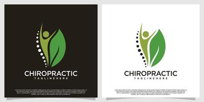 chiropractie logo ontwerp voor massage therapie Gezondheid premie vector een deel 6