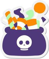 zakje halloween snoep sticker vector