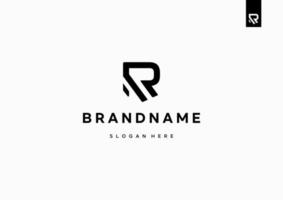 brief r logo ontwerp, r monogram logo ontwerp minimaal creatief modern vector