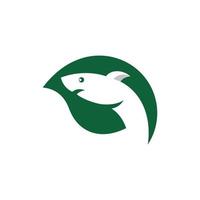 haai blad gemakkelijk ecologie natuur logo vector