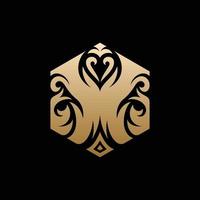 vlinder luxe ornament logo vector