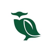 uil blad meetkundig ecologie natuur logo vector
