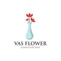 vas bloem gemakkelijk creatief logo vector