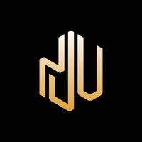 brief nju modern bedrijf monogram logo vector