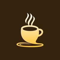 heet koffie mok gemakkelijk modern logo vector