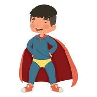 jongen met superheld kostuum vector