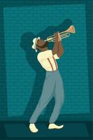 afro Mens spelen trompet