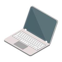 grijze laptop computerapparaat vector