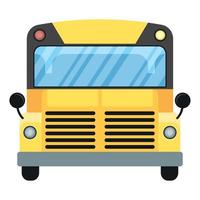 school- bus voorkant visie vector