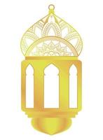 islamitische gouden lamp vector